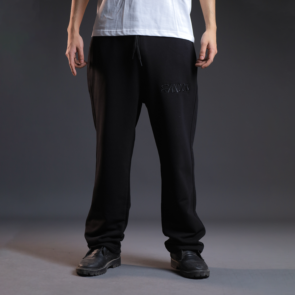 Light Straight Pants - Black