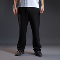 Light Straight Pants - Black