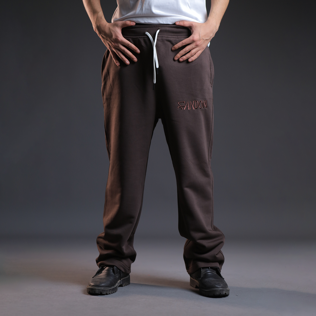 Light Straight Pants - Brown