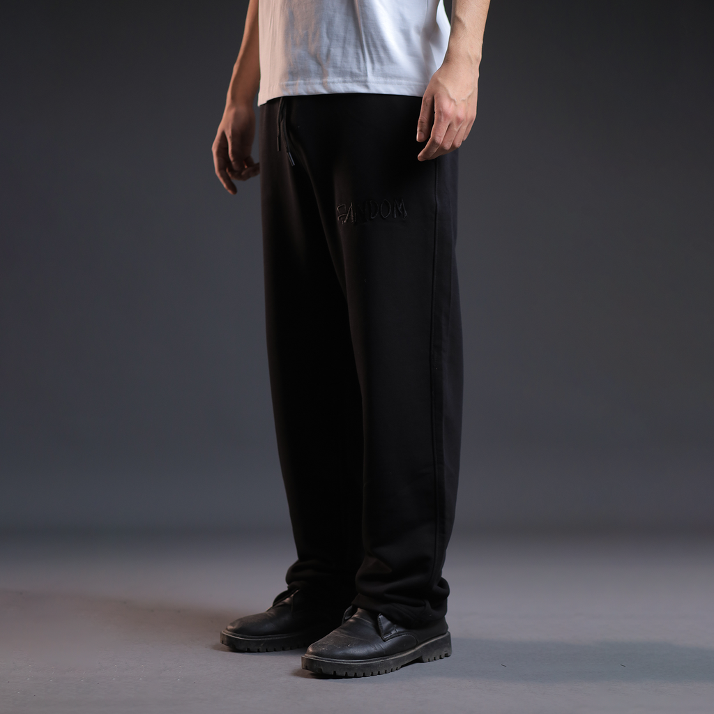 Light Straight Pants - Black