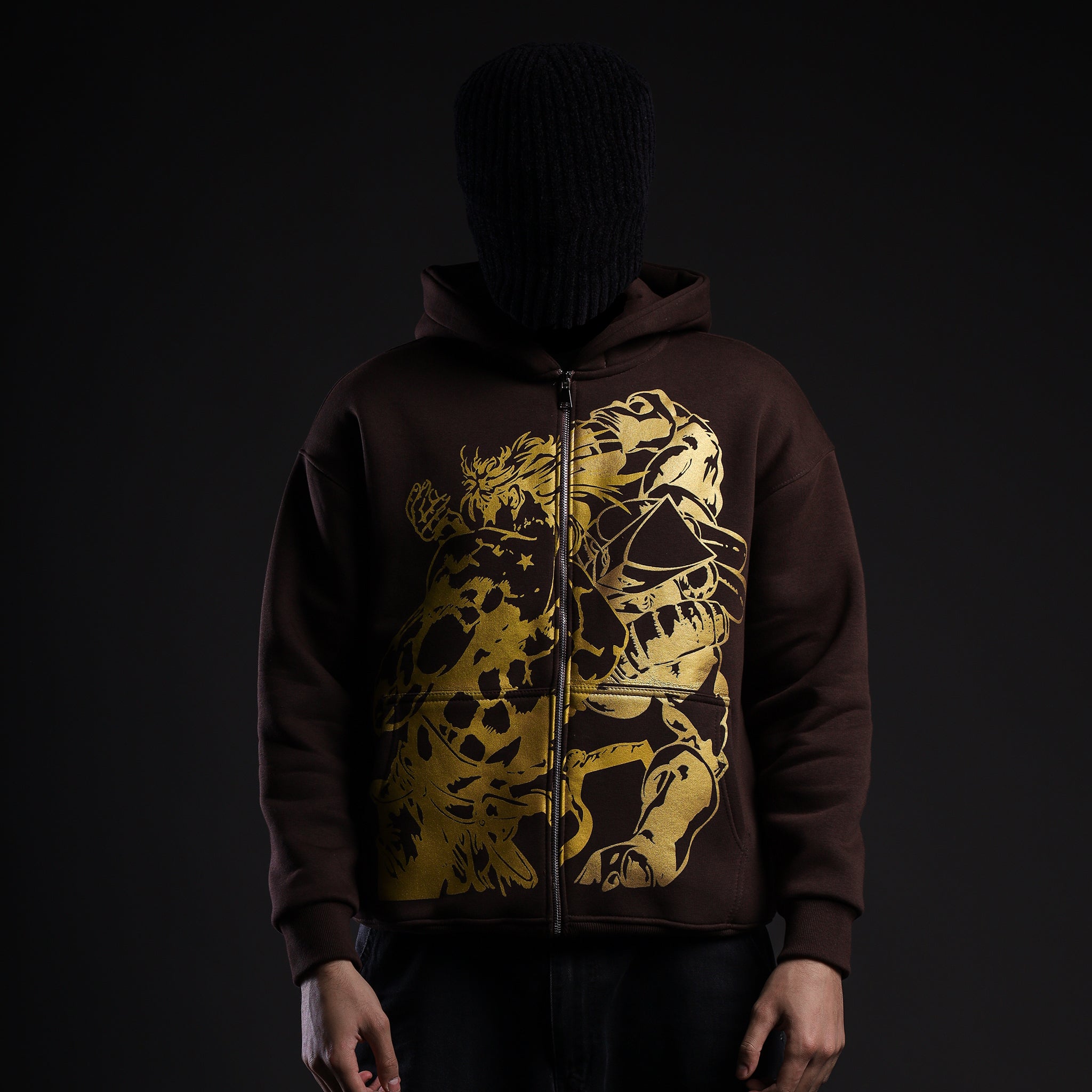 Golden Dominance Zip Hoodie