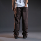 Light Straight Pants - Brown