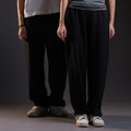 Light Straight Pants - Black