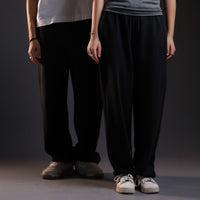 Light Straight Pants - Black