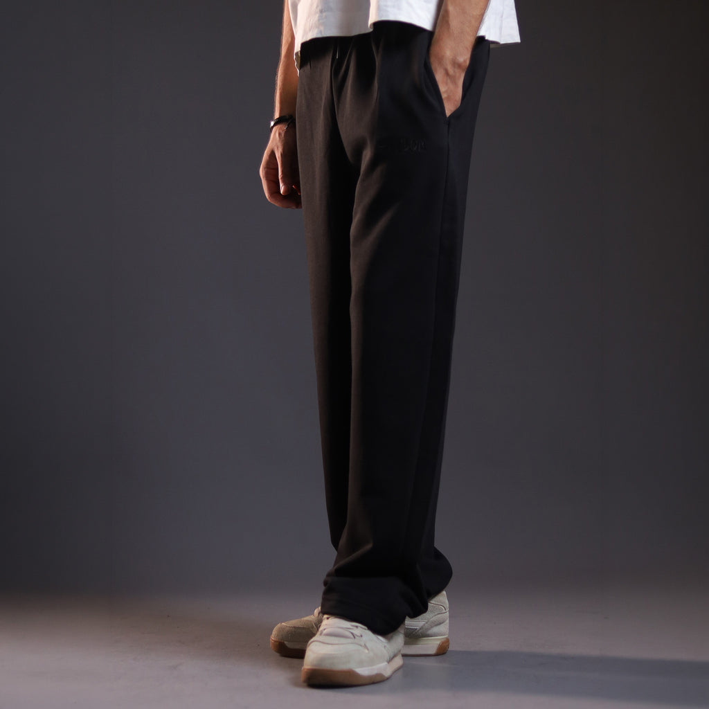 Light Straight Pants - Black