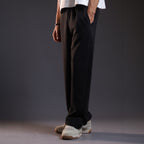 Light Straight Pants - Black