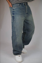 Faded indigo balloon jeans — view 2