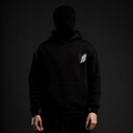 Freedom Black Hoodie — front view, pullover without zipper